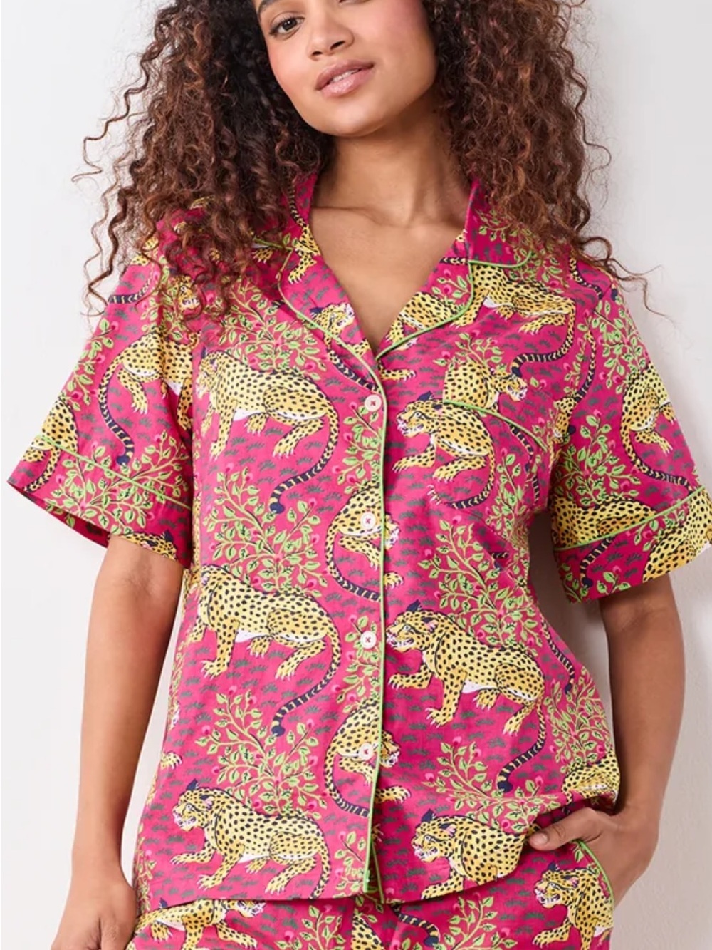 PRINT FRESH Long Sleeve Top in Bagheera medium